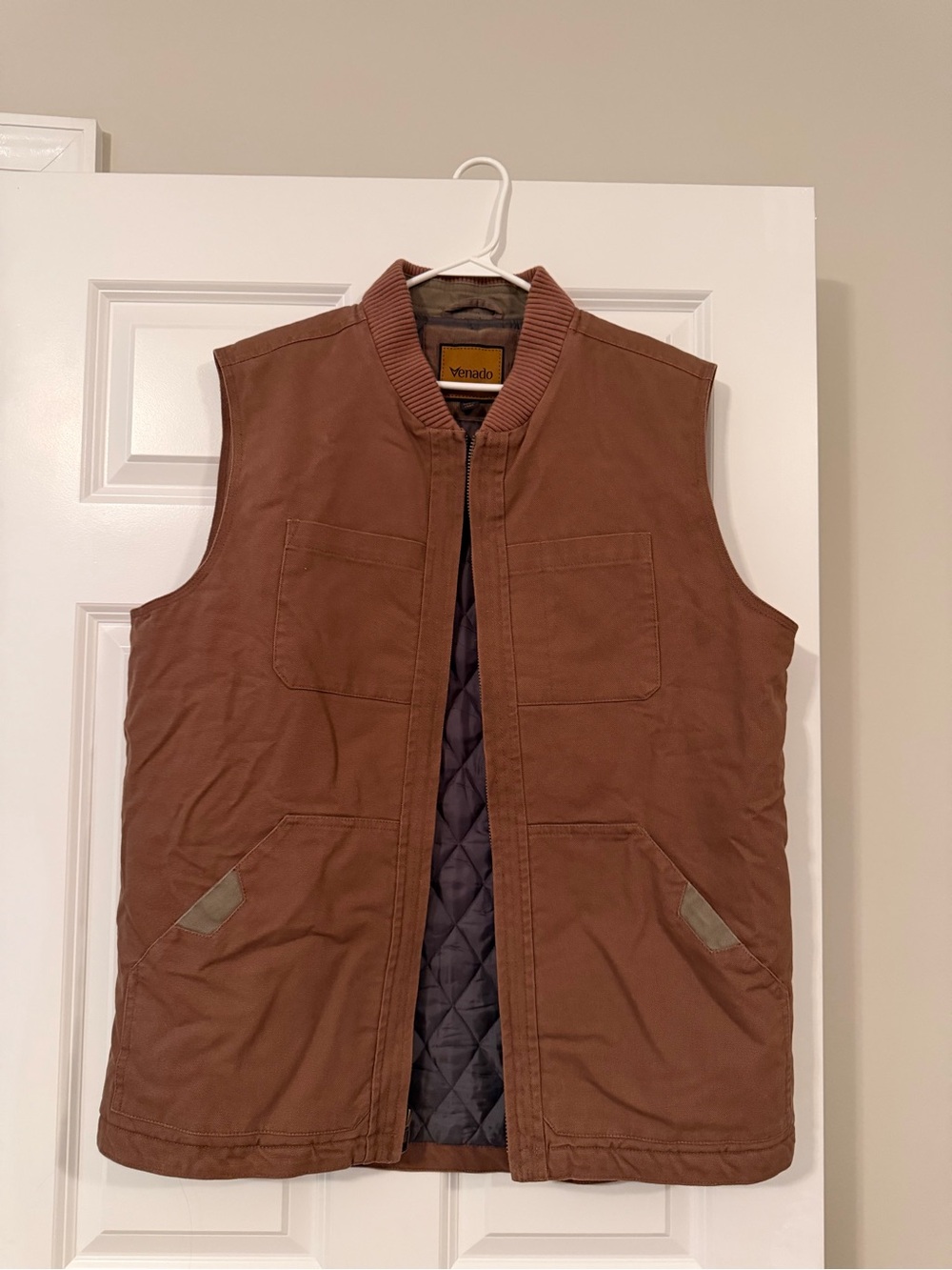 Men's Brown Quilted Work Vest
